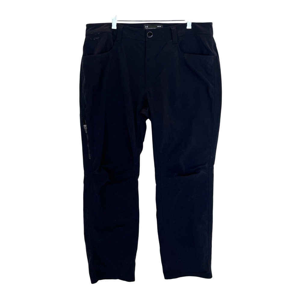 Under Armour Storm Loose Fit Black Cargo Pants Mens 36/30 Water Repellent